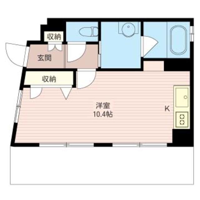 ビリディス花見堂(ワンルーム/1階)の間取り写真