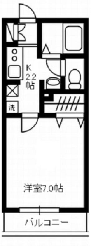 セレ岡沢(1K/1階)の間取り写真