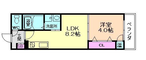 F ASECIA LICHT(1LDK/3階)の間取り写真