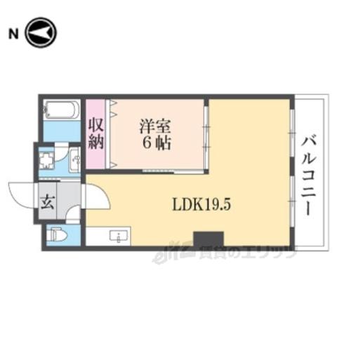 インペリアル堀川(1LDK/3階)の間取り写真