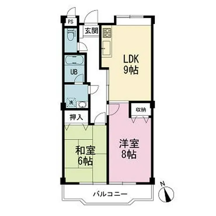 メゾンドベルビュー 3階階 間取り