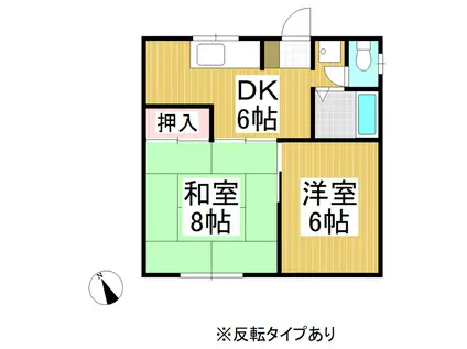 乙女パレス(2DK/2階)の間取り写真