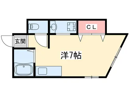 隆勝ビル(ワンルーム/3階)の間取り写真