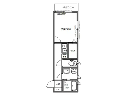 アベニール糀谷II(1K/2階)の間取り写真