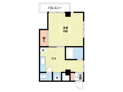 葵マンション(1DK/5階)の間取り写真