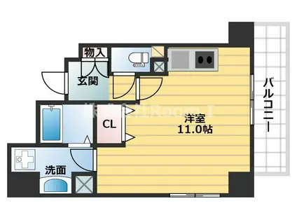 レジェンドール大阪天満 G-レジデンス(ワンルーム/14階)の間取り写真