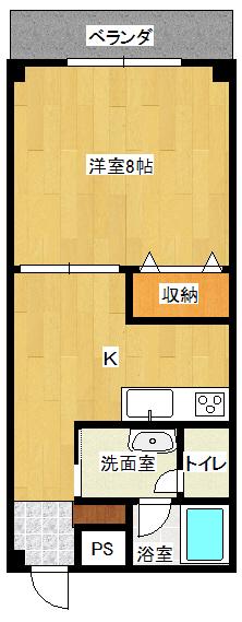 BAYCITYYAMATO(1K/4階)の間取り写真