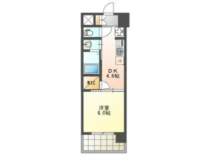エステムコート名古屋グランツ(1DK/11階)の間取り写真