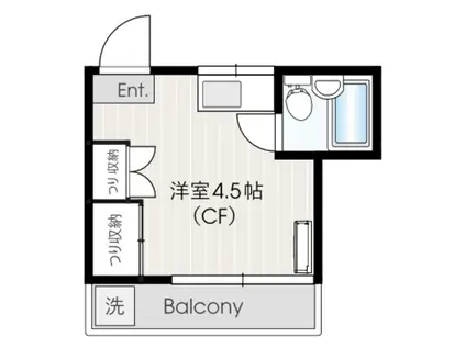 コーポ三宿(ワンルーム/2階)の間取り写真