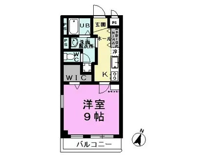 ドーム・コスモス(1K/3階)の間取り写真