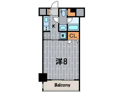 レジディア新横浜(1K/2階)の間取り写真