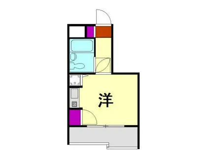 アーバンヒルズ本厚木(ワンルーム/6階)の間取り写真