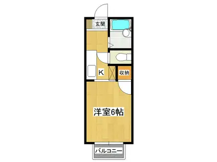 サンハイツ23(1K/2階)の間取り写真