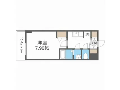 ラヴィータ難波元町(1K/8階)の間取り写真