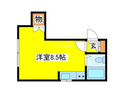 コーポ佐々木I(ワンルーム/1階)の間取り写真