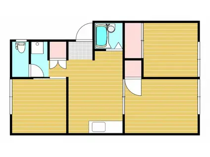 コスモハイツII(3DK/1階)の間取り写真