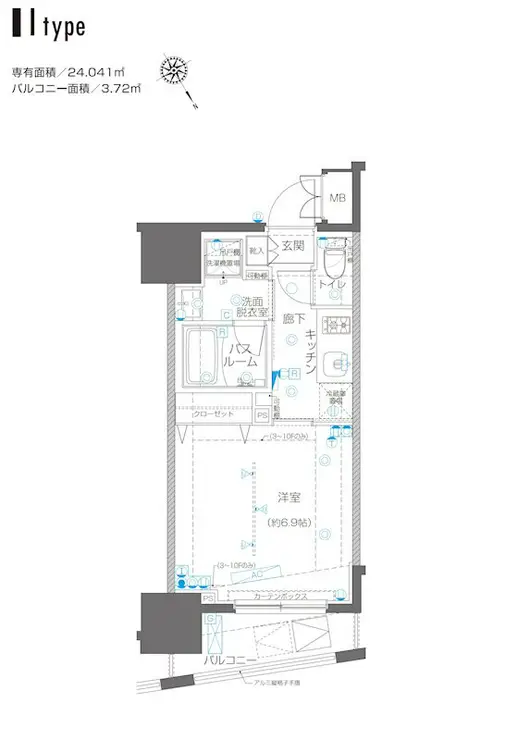 ZOOM横浜桜木町 11階階 間取り