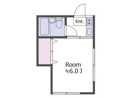 サニネス阿佐ヶ谷B(1K/2階)の間取り写真