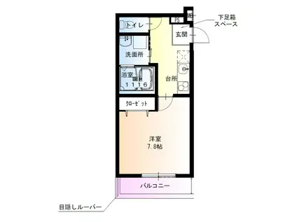 フジパレス加美駅南III番館(1K/1階)の間取り写真