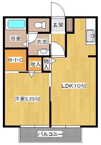サンモール(1LDK/1階)の間取り写真