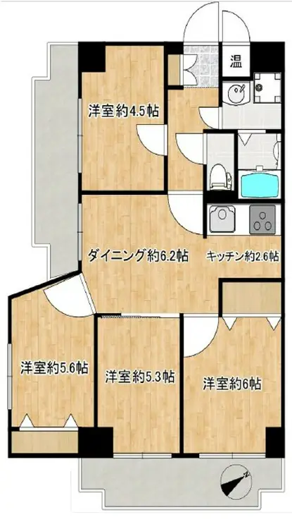 ソレイユ田町 6階階 間取り