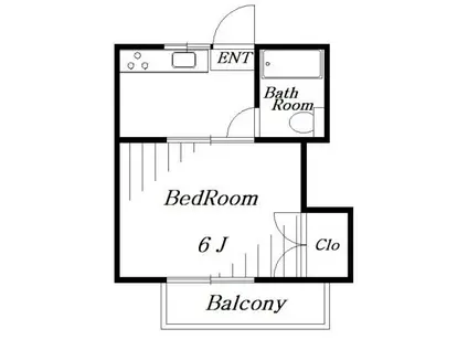 シュガーハウス(1K/1階)の間取り写真