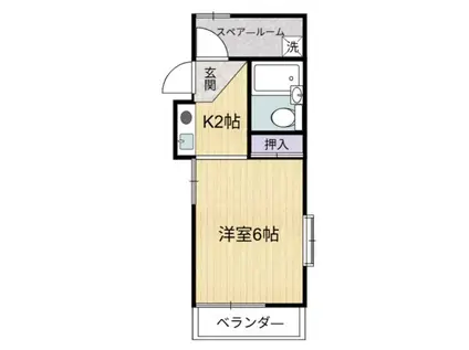 スエヒロ2(1K/3階)の間取り写真