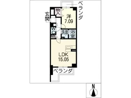 LA.LA.MOON(1LDK/3階)の間取り写真