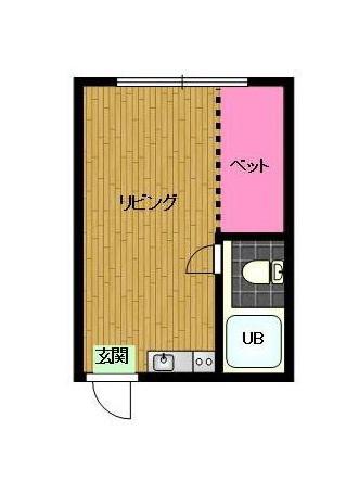 アリス本庄(ワンルーム/2階)の間取り写真