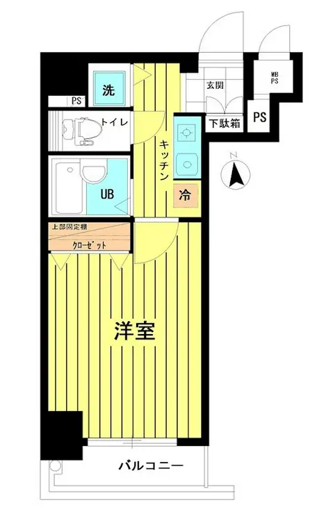 ドルチェ銀座東壱番館 4階階 間取り