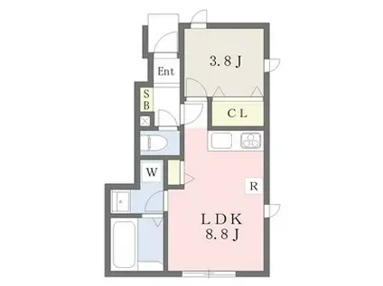 HONEY COMB Y・T(1LDK/1階)の間取り写真