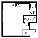 東光ビル(1K/3階)の間取り写真