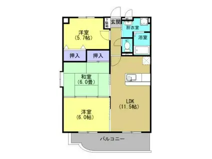 CIRUELA須屋(3LDK/3階)の間取り写真