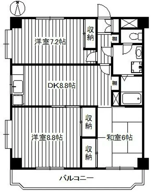 リヒテスハイム 3階階 間取り