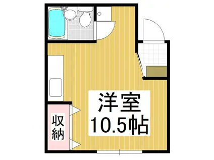 アルプスハイツ(ワンルーム/2階)の間取り写真