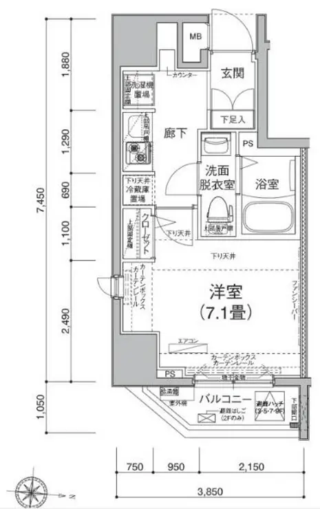 アイルカナーレ深川 2階階 間取り