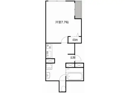 サンフォレスタ(1K/1階)の間取り写真