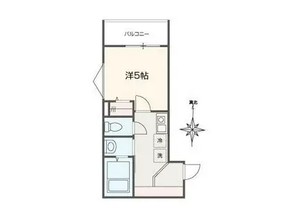 MELLAS新秋津(1K/3階)の間取り写真