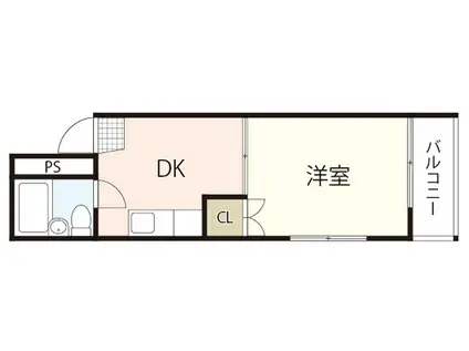 ULTIMATE ONE BLDG宇品(ワンルーム/4階)の間取り写真