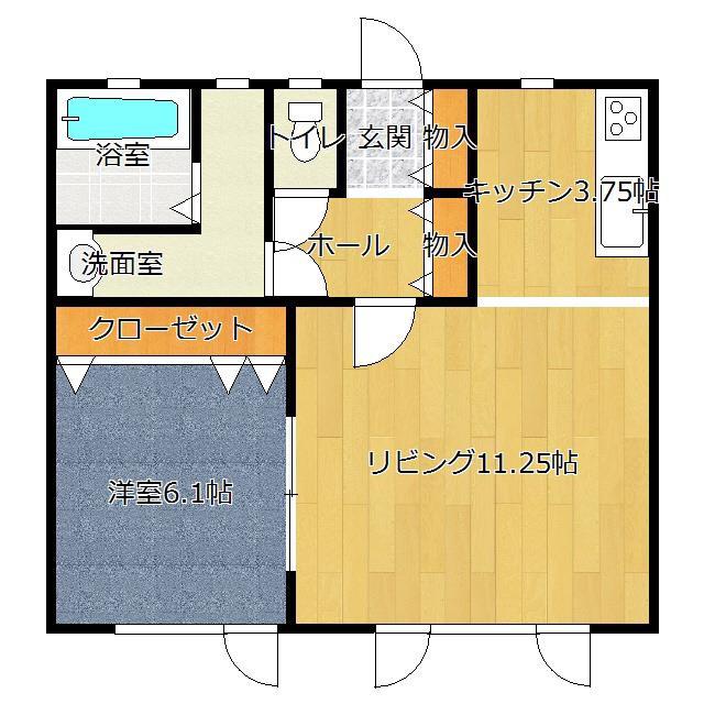 セジュール壱番館(1LDK/1階)の間取り写真