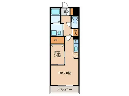 RIFF石橋阪大前(1DK/3階)の間取り写真