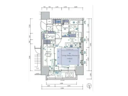 パークホームズ本郷三丁目(1LDK/8階)の間取り写真