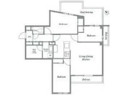 ACPレジデンス新江古田(3LDK/4階)の間取り写真