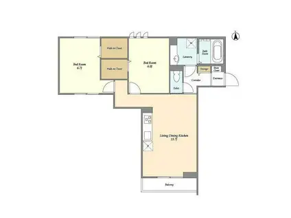 VERT4(2LDK/3階)の間取り写真