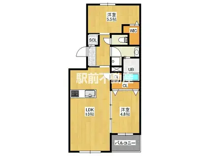 LSTYLE筑後(2LDK/3階)の間取り写真