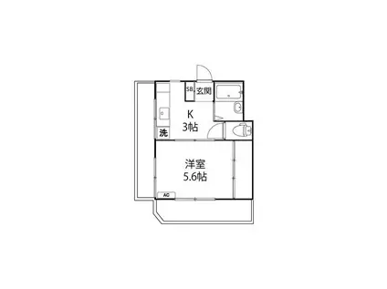 丸善高円寺ハイツ(1K/7階)の間取り写真
