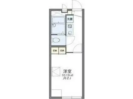 レオパレスFII(1K/1階)の間取り写真
