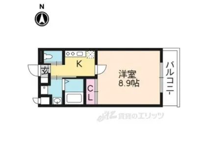 リーブル(1K/2階)の間取り写真