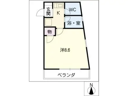 アーバンK2(1K/2階)の間取り写真