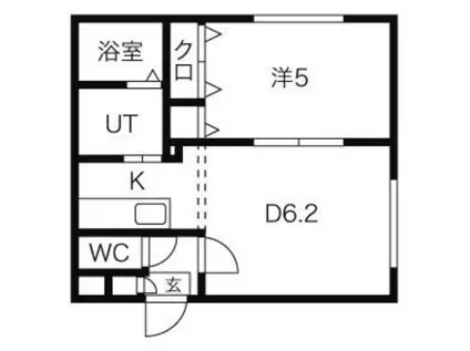 エ・アロール菊水(1DK/3階)の間取り写真